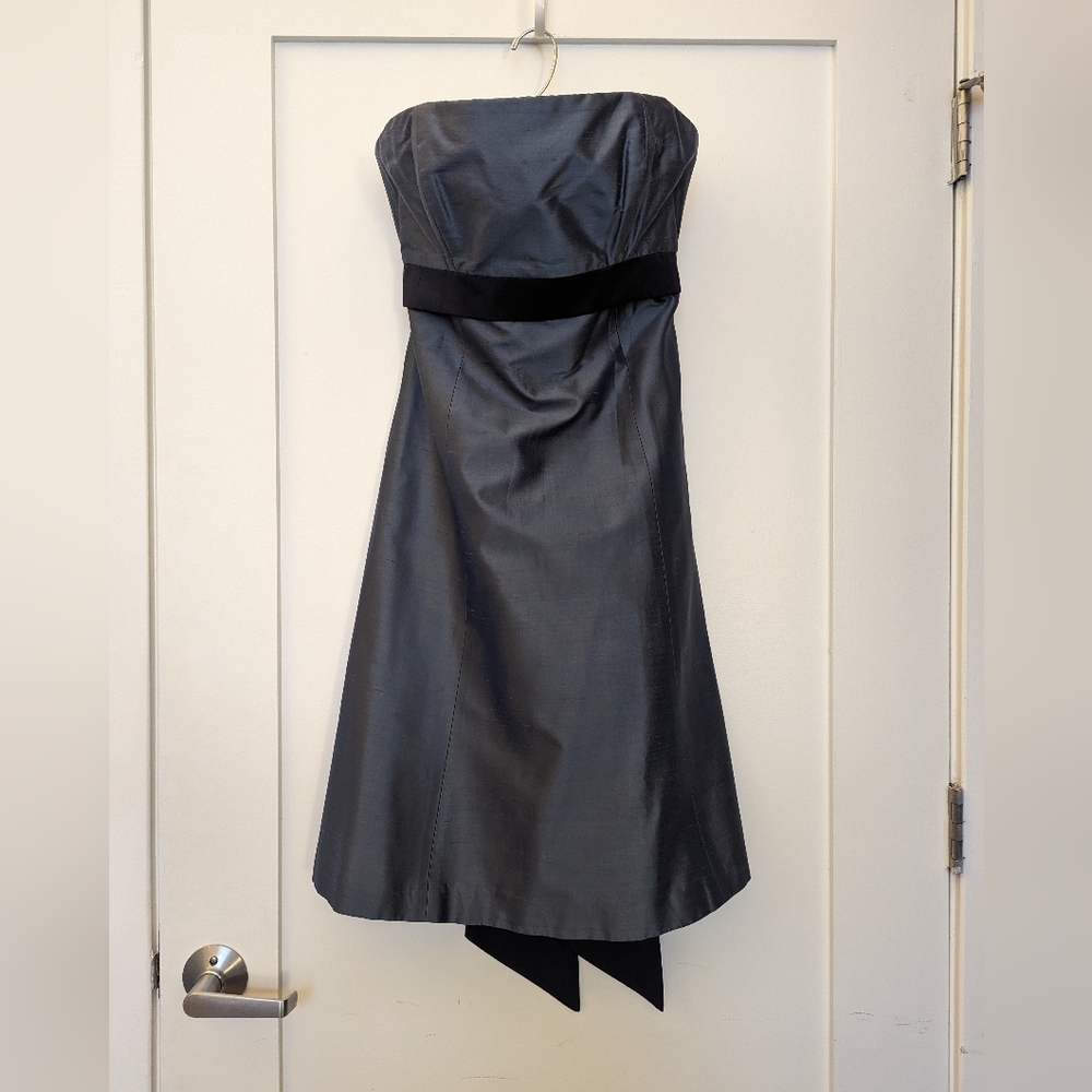 👗Y2K Jenny Yoo silk dress -blue